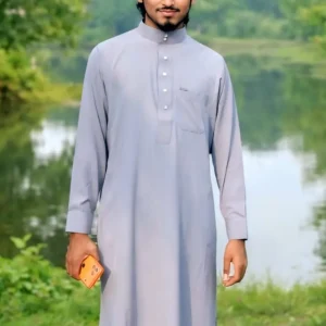 ব্যান্ড কলার এশ কালার এরাবিয়ান জুব্বা